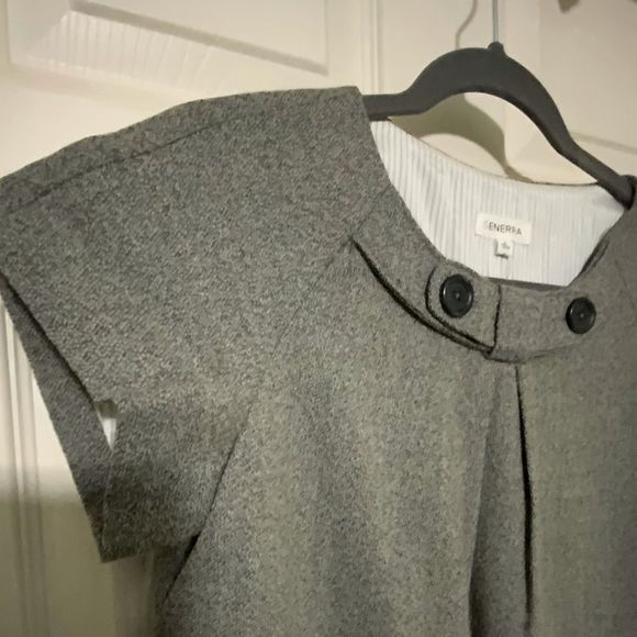 Generra Dark Academia Lined “Pewter” Wool Dress Size 6 - Picture 3 of 15